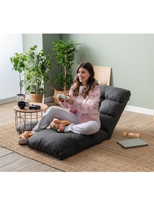 Pafu Fuwa Fonksiyonel Mekanizmalı Oyuncu Koltuğu - Keten Koyu Gri