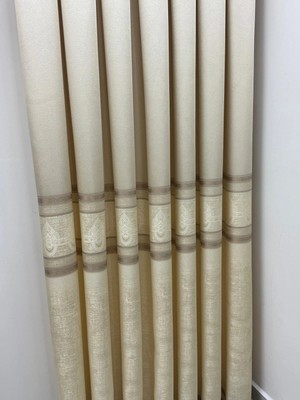 Nivemes Home Nivemeshome Ürgüp V-115  Krem 1/3 Pileli Fon Perde Apm