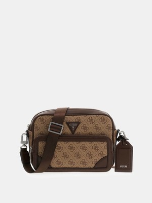 Guess Milano Çift Fermuarlı Çapraz Askılı Erkek Bej Çapraz Çanta HMMILLP6222-BEG