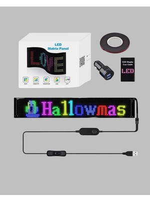 VeraGlobe Buğz USB Destekli LED Mağaza Tabelası – Renkli Rgb Kayan Yazı Paneli - Buğz