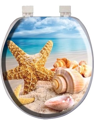 VeraGlobe Buğz Lüks Yumuşak Süngerli Desenli Pufidik Klozet Kapağı Ekstra Kalın Süngerli ( Buğz )