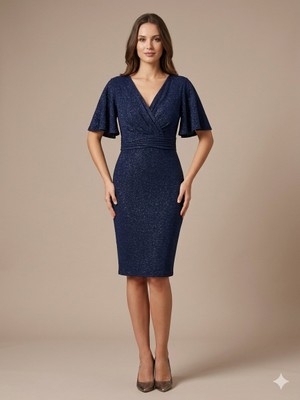 Centilmen Miram V Yaka Yarasa Kol Elbise 4106 B.b