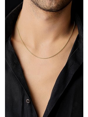 Fiyonk Kuyumculuk 14 Ayar Altın Forse Zincir Erkek Kolye