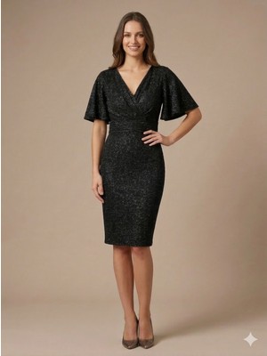 Centilmen Miram V Yaka Yarasa Kol Elbise 4106 B.b