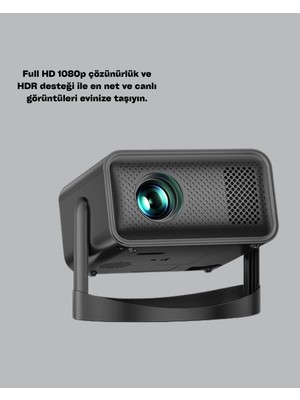 VeraGlobe Buğz Wifi 6 ve Bluetooth 5 Bağlantılı Taşınabilir Projeksiyon Makinesi - Buğz