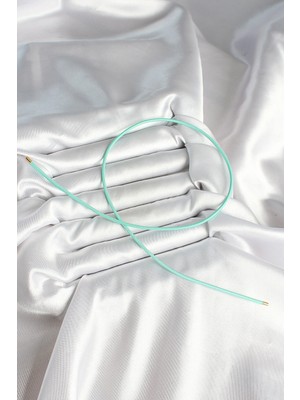 VeraGlobe Buğz Mıknatıslı Turkuaz Renk Sarmal Kadın Bileklik - Buğz