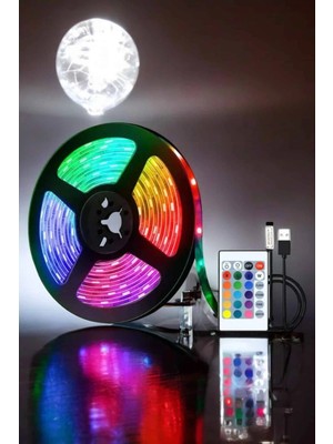 VeraGlobe Buğz Smart Şerit LED Tv Arkası Renkli Kumandalı 10 Metre - Buğz