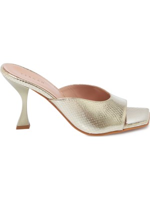 Tergan Dore Hakiki Deri Kadın Terlik - K25Y1TR68094-A34