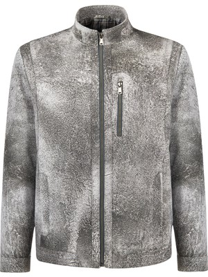 Derimod Oscar Erkek Siyah Nubuk Deri Spor Ceket 25WGE64332Z