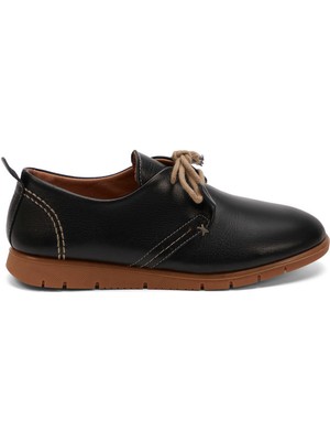 Tergan Siyah Hakiki Deri Kadın Casual Ayakkabı - K25I1AY67994-A23