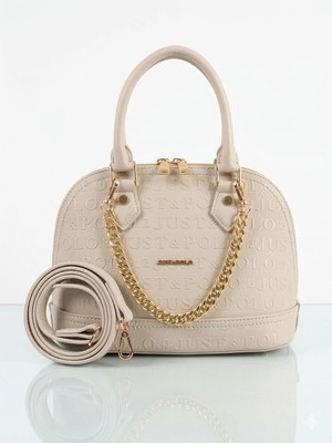 Just Polo Orijinal Justpolo Küçük Boy 2 Bölmeli Kabartma Deri Altın Zincirli Kadın Omuz Çantası 4076