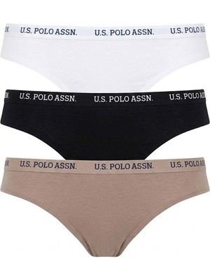 Kadın Renkli Pamuklu 3'lü Paket Düşük Bel Slip Külot 66119