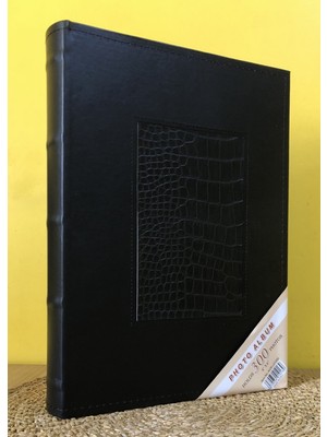 Aledo 10X15CM 300'LÜK Özel Üretim Lüks Deri Fotoğraf Albümü 35300 Siyah (Not Bölümleri Var)