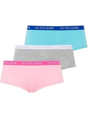 Kadın Renkli Pamuklu 3'lü Paket Şort Külot 66115