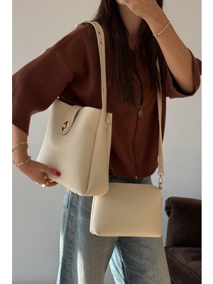 Nope21 Win Krem Omuz Çantası