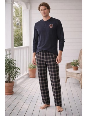 Pemilo Erkek 01122 Uzun Kol Süprem Pijama Takımı