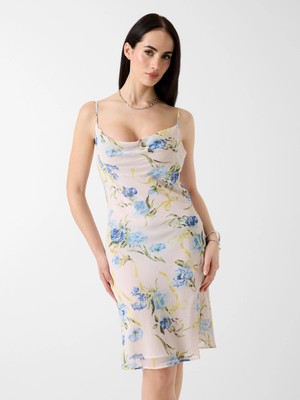 Guess Kolsuz Linda Mini Askılı Kadın Çok Renkli Elbise W6GK27W1816-PMI9