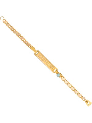 Berk Mücevherat 14 Ayar Altın Maşallah Yazılı Çocuk Künyesi