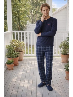 Pemilo Erkek 01196 Uzun Kol Süprem Pijama Takımı
