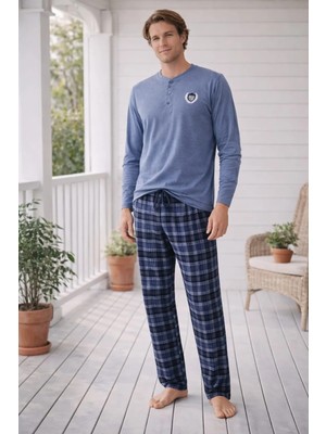 Pemilo Erkek 01370 Uzun Kol Süprem Pijama Takımı