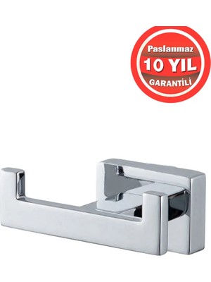 Banyom Home Krom Paslanmaz Pirinç Kenz Bornozluk Askılık