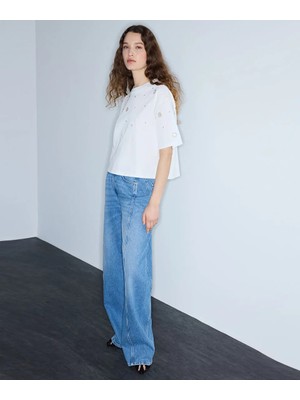 İpekyol Karma Aksesuarlı Cutout Tişört IS1260070230002