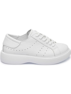 Tergan Beyaz Hakiki Deri Kadın Sneaker - K25I1AY67997-A26