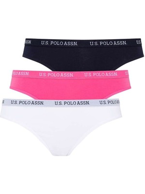 Kadın Renkli Pamuklu 3'lü Paket Düşük Bel Slip Külot 66119