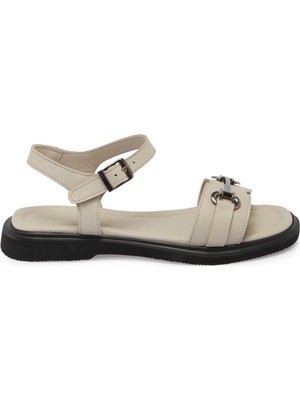 Tergan Vizon Hakiki Deri Kadın Sandalet - K25Y1SN67976-A44