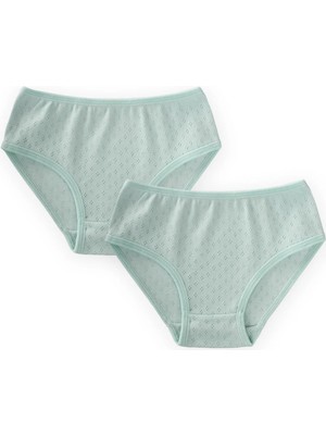 Cigit Ikili Biyeli Slip Külot  2-9 Yaş Klimalı Mint Yeşili