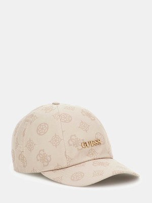 Guess Şakayık Baskılı Tamamı Beyzbol Kadın Krem Şapka AW5502POL01-STO
