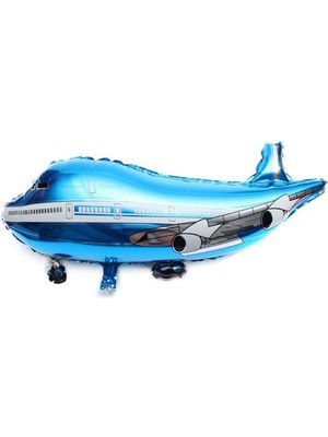 Pandoli Süpershape Yolcu Uçağı Folyo Balon Mavi Renk 80X35 cm 1 Adet