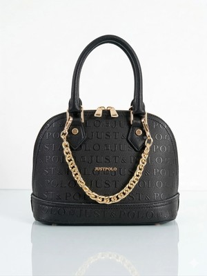 Just Polo Orijinal Justpolo Küçük Boy 2 Bölmeli Kabartma Deri Altın Zincirli Kadın Omuz Çantası 4076