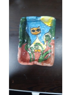 Es Dekor 9X12 cm Küçük Küllük Seramik El Yapımı 1 Adet