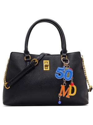 Derimod Kadın Siyah Uzun Askılı Aksesuarlı Kol Çantası 26PBD2458FT