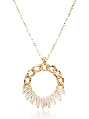 Berk Mücevherat 14 Ayar Altın Zincirli Baget Kolye