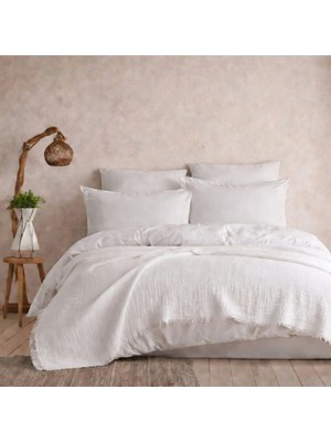 Mulberry 4 Katlı Müslin Pike Çift Kişilik I Battal Boy  – %100 Pamuklu, Nefes Alabilir, Yumuşak Dokulu Dört Mevsim Kullanım 240X260 cm