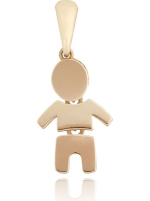 Berk Mücevherat 14 Ayar Altın Çocuk Figürlü Kolye Ucu