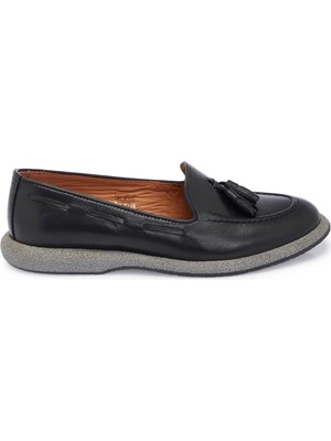 Tergan Siyah Hakiki Deri Kadın Loafer - K25I1AY67993-A23