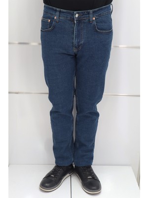 Denim Cartel Fistan Store Erkek Koyu Mavi Normal Bel Normal Kesim Boru Paça Jean Pantolon