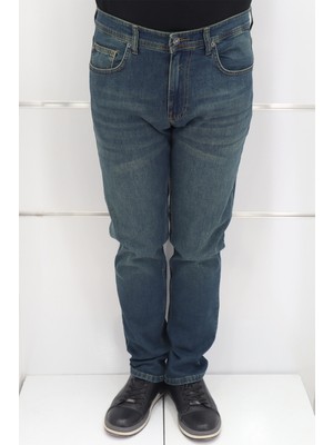 Denim Cartel Fistan Store Erkek Yeşil Yüksek Bel Rahat Kesim Boru Paça Jean Pantolon
