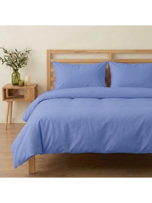 Prime Sleeks Çift Kişilik %100 Pamuk Nevresim Takımı 200 x 220 Cm, Lastikli Çarşaflı Set, Okyanus