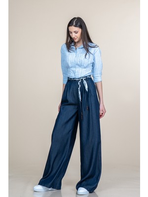 MissVina Yüksek Bel Salaş Bol Cepli Kot - Denim Pantolon 30369