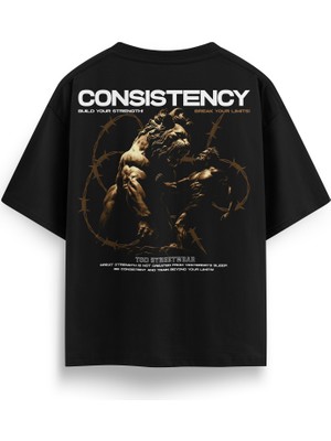 T&D Streetwear Consistency Baskılı Oversize Heavyweight Streetwear T-Shirt