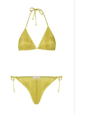 Aquella Akordiyon Üçgen Bikini Takımı Fıstık Yeşil 210-1448