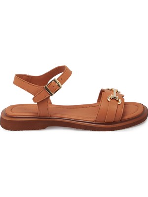 Tergan Taba Hakiki Deri Kadın Sandalet - K25Y1SN67976-A29