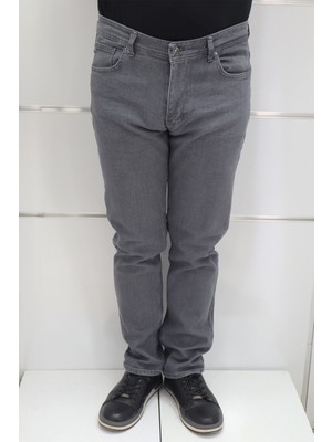 Denim Cartel Fistan Store Erkek Gri Yüksek Bel Rahat Kesim Boru Paça Jean Pantolon