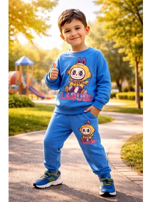 Almira Anne Bebek Erkek Çocuk Mavi Takım - Rahat ve Şık Günlük Giyim