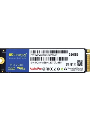 Binbir Göz Bilgisayar Twınmos 256GB 3600/3250MB/S M2 Pcıe Gen3 Nvme SSD NVME256GB2280AP 3d-Nand