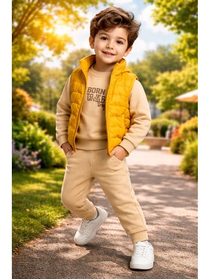 Almira Anne Bebek Kışlık Erkek Çocuk Takım Renkli ve Rahat Spor Setleri